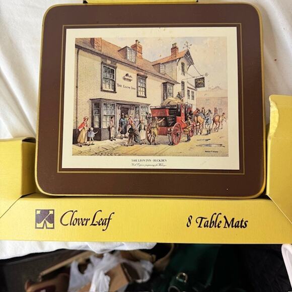 Set of 8 Table Mats Clover Leaf Vintage Warme and Rostbestandige Set - Picture 7 of 12